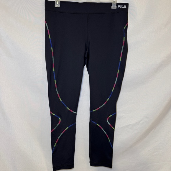 Fila Pants - FILA Sport Active Running Leggings Workout Pants Size‎ XLarge Colorful Outline
